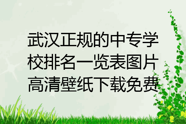 武汉正规的中专学校排名一览表图片高清壁纸下载免费
