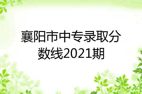 襄阳市中专录取分数线2021期
