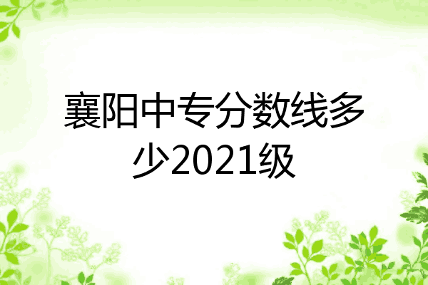 襄阳中专分数线多少2021级