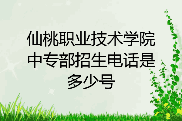 仙桃职业技术学院中专部招生电话是多少号