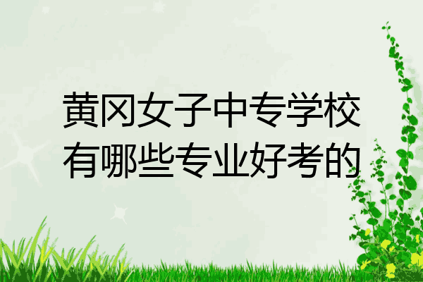 黄冈女子中专学校有哪些专业好考的