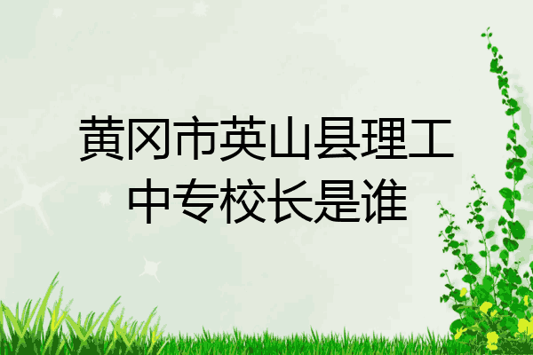 黄冈市英山县理工中专校长是谁