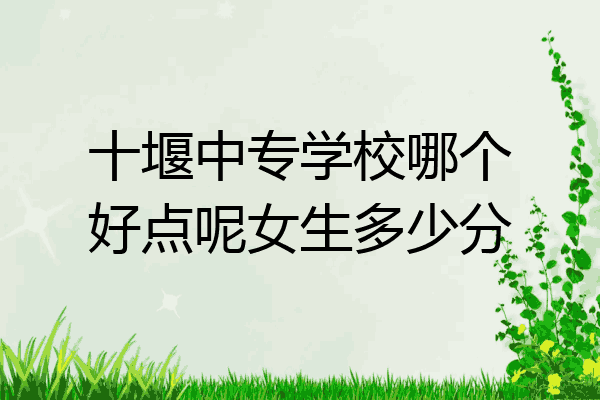十堰中专学校哪个好点呢女生多少分