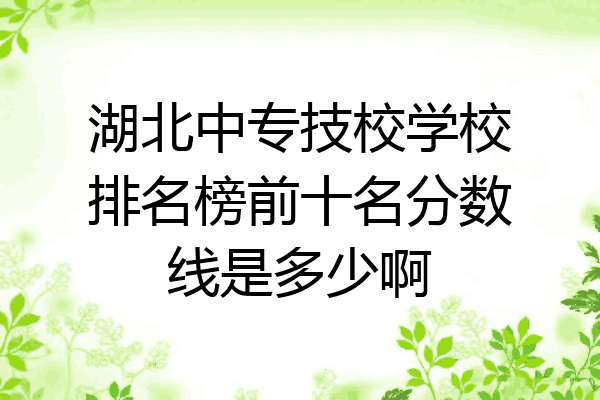 湖北中专技校学校排名榜前十名分数线是多少啊