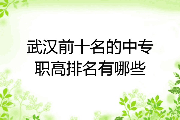 武汉前十名的中专职高排名有哪些