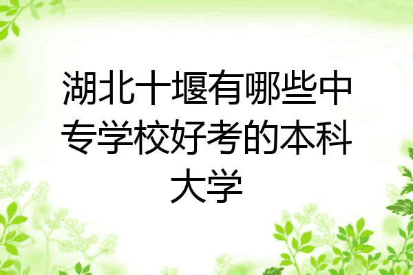 湖北十堰有哪些中专学校好考的本科大学