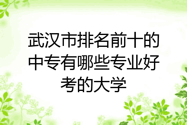 武汉市排名前十的中专有哪些专业好考的大学