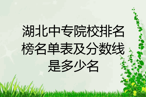湖北中专院校排名榜名单表及分数线是多少名