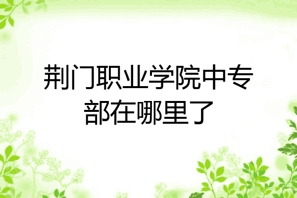 荆门职业学院中专部在哪里了