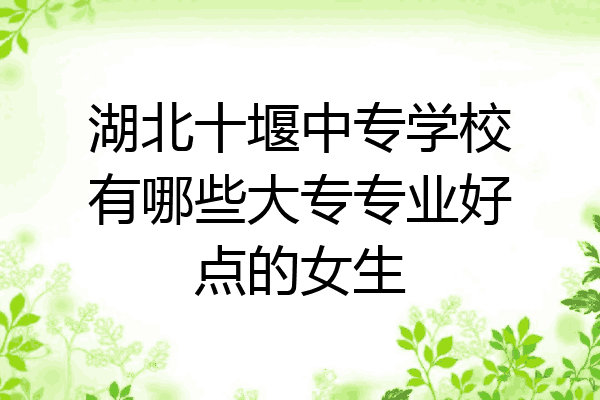 湖北十堰中专学校有哪些大专专业好点的女生