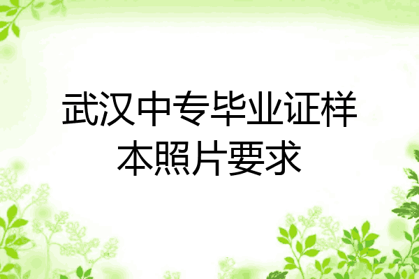 武汉中专毕业证样本照片要求