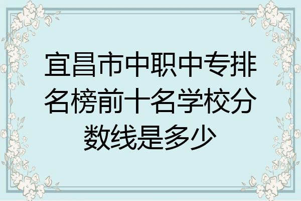 宜昌市中职中专排名榜前十名学校分数线是多少