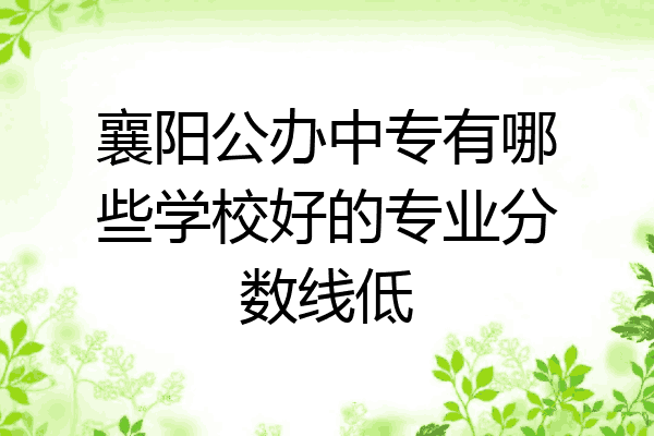 襄阳公办中专有哪些学校好的专业分数线低