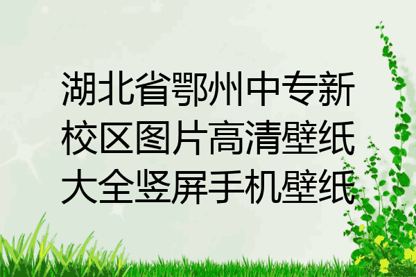湖北省鄂州中专新校区图片高清壁纸大全竖屏手机壁纸