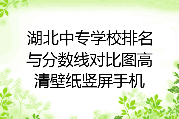 湖北中专学校排名与分数线对比图高清壁纸竖屏手机