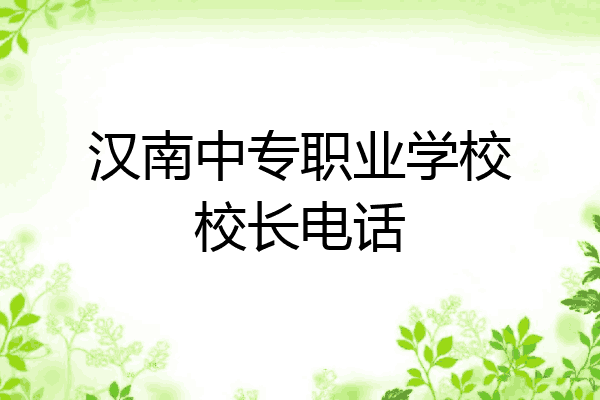 汉南中专职业学校校长电话