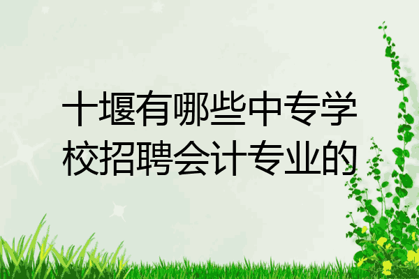 十堰有哪些中专学校招聘会计专业的