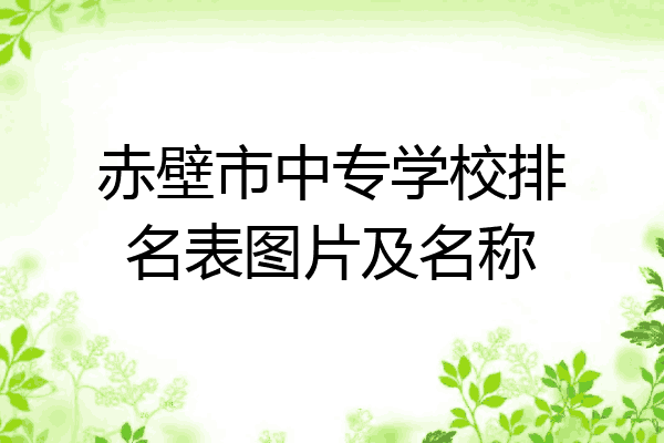 赤壁市中专学校排名表图片及名称