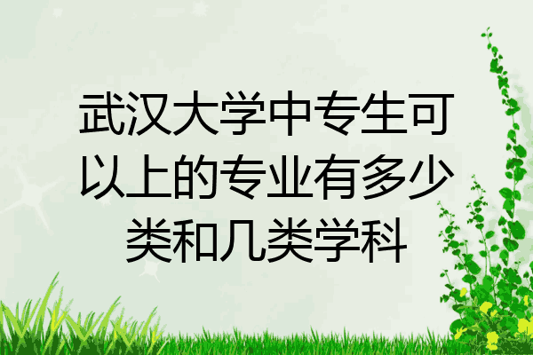 武汉大学中专生可以上的专业有多少类和几类学科