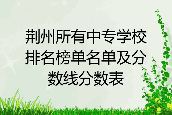 荆州所有中专学校排名榜单名单及分数线分数表