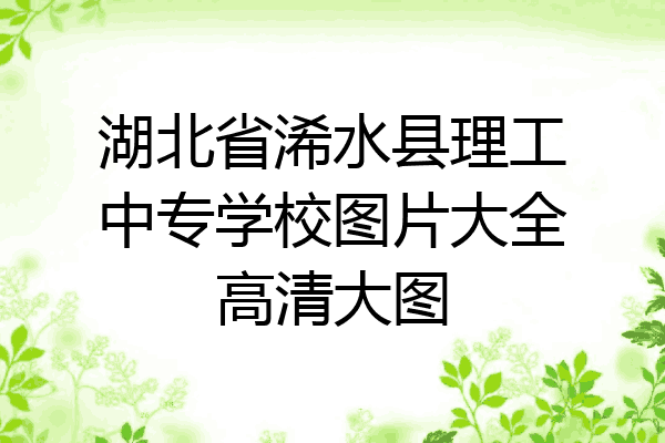 湖北省浠水县理工中专学校图片大全高清大图