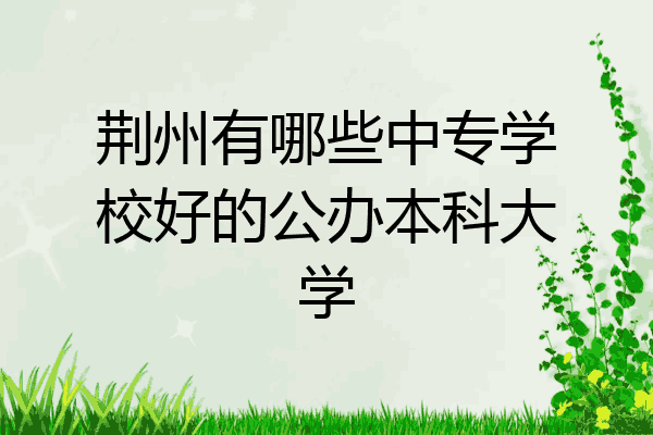 荆州有哪些中专学校好的公办本科大学