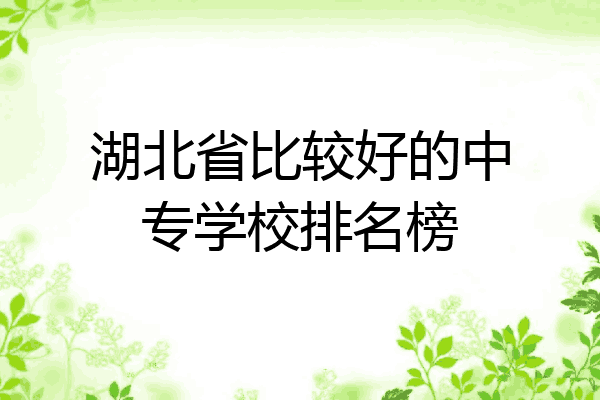 湖北省比较好的中专学校排名榜