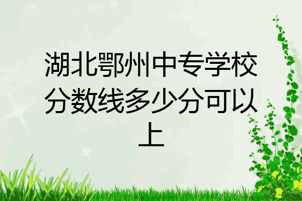 湖北鄂州中专学校分数线多少分可以上