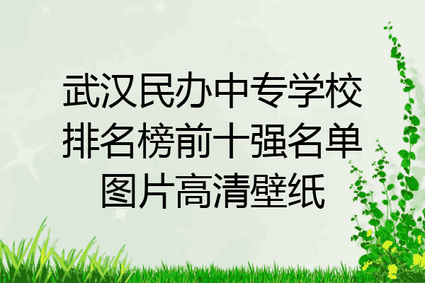 武汉民办中专学校排名榜前十强名单图片高清壁纸