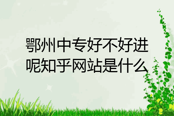 鄂州中专好不好进呢知乎网站是什么