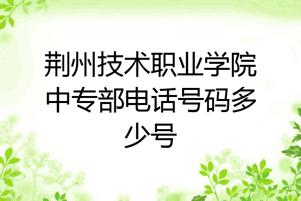 荆州技术职业学院中专部电话号码多少号