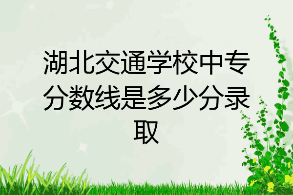 湖北交通学校中专分数线是多少分录取