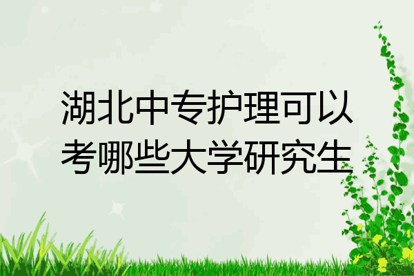 湖北中专护理可以考哪些大学研究生