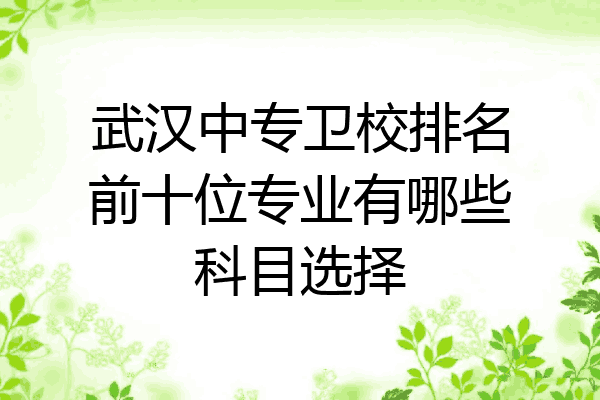 武汉中专卫校排名前十位专业有哪些科目选择