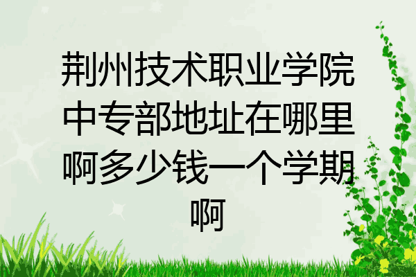 荆州技术职业学院中专部地址在哪里啊多少钱一个学期啊