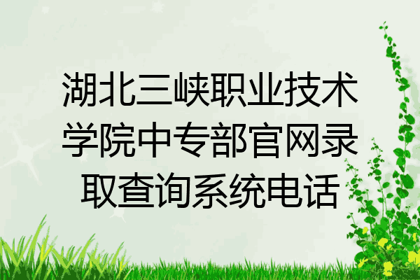 湖北三峡职业技术学院中专部官网录取查询系统电话