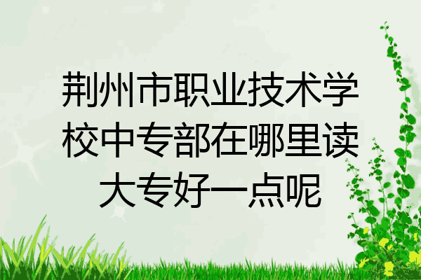 荆州市职业技术学校中专部在哪里读大专好一点呢