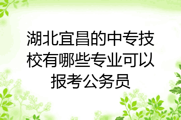湖北宜昌的中专技校有哪些专业可以报考公务员