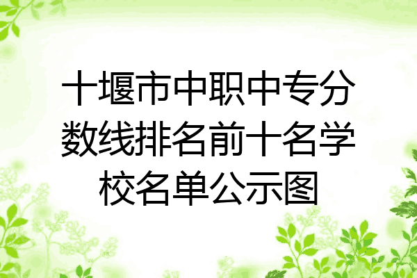 十堰市中职中专分数线排名前十名学校名单公示图