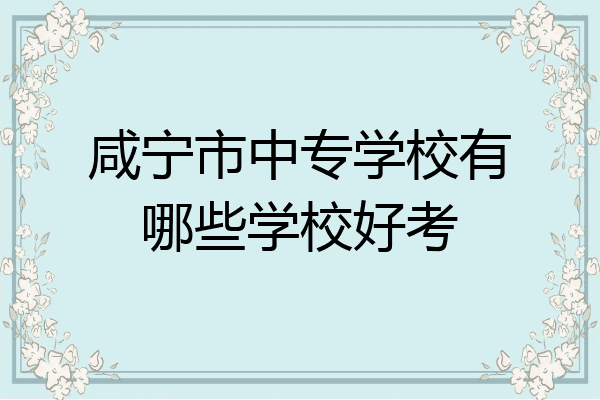 咸宁市中专学校有哪些学校好考