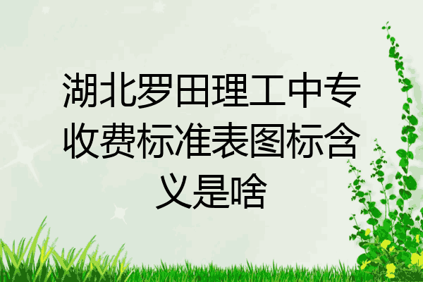 湖北罗田理工中专收费标准表图标含义是啥