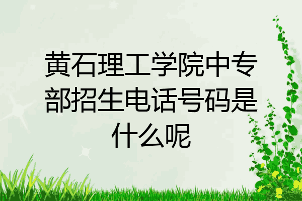 黄石理工学院中专部招生电话号码是什么呢