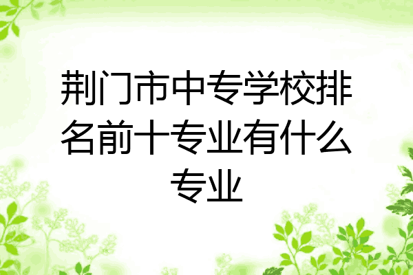 荆门市中专学校排名前十专业有什么专业