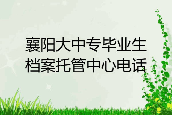 襄阳大中专毕业生档案托管中心电话