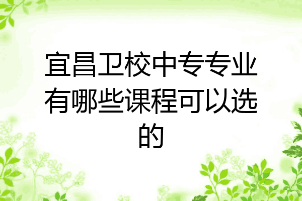 宜昌卫校中专专业有哪些课程可以选的
