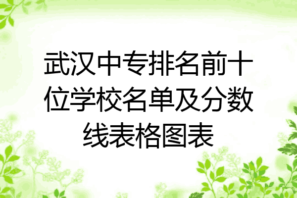 武汉中专排名前十位学校名单及分数线表格图表