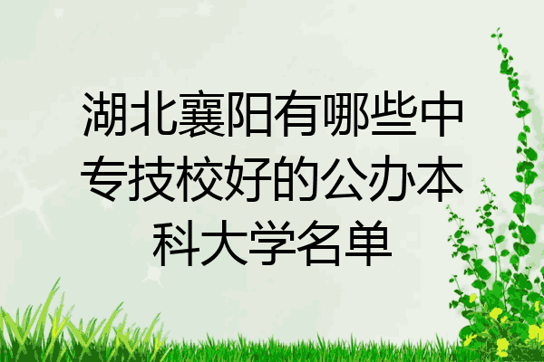 湖北襄阳有哪些中专技校好的公办本科大学名单