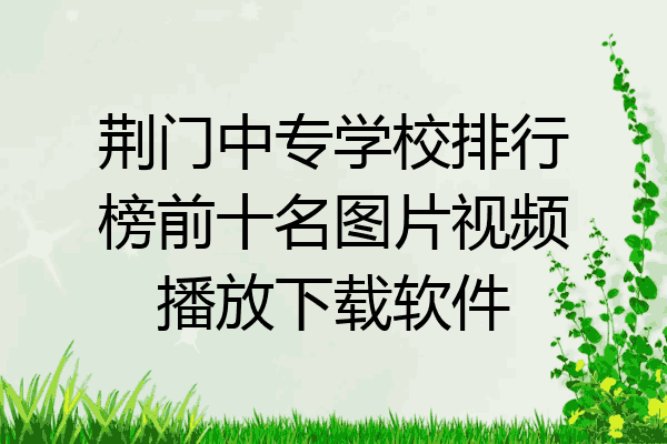 荆门中专学校排行榜前十名图片视频播放下载软件
