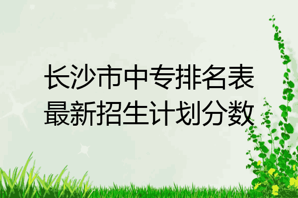 长沙市中专排名表最新招生计划分数