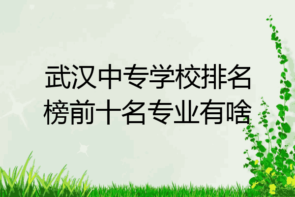 武汉中专学校排名榜前十名专业有啥
